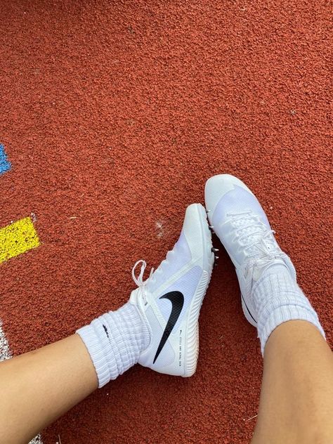 Cute Spikes For Track, Athleticism Aesthetic, Track Season Aesthetic, Track Spikes Aesthetic, Track Hurdles, Track Szn, Track Workout Training, Hurdles Track, Athletics Track