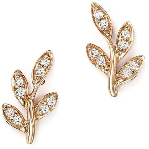 Diamond Leaf Stud Earrings in 14K Rose Gold, .10 ct. t.w. (€435) ❤ liked on Polyvore featuring jewelry, earrings, 14k rose gold jewelry, polka dot earrings, 14 karat gold stud earrings, rose gold diamond earrings and rose gold jewelry Mens Diamond Stud Earrings, 14k Rose Gold Jewelry, Gold Bar Earrings Studs, Gold Ear Jacket, Clean Gold Jewelry, Rose Gold Earrings Studs, Mens Gold Jewelry, Gold Leaf Earrings, Rose Gold Studs