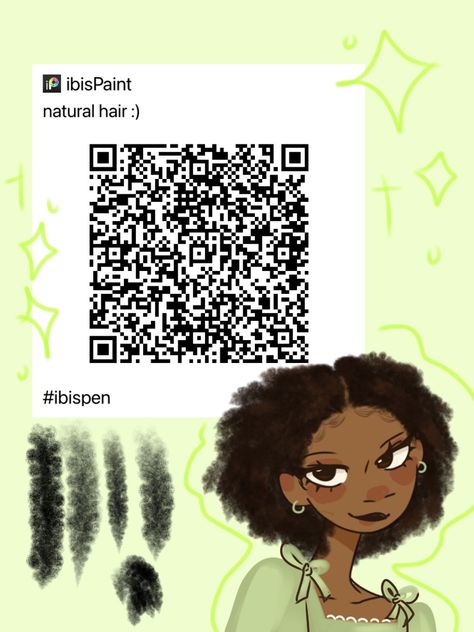 Ibis Paint X Curly Hair Brush, Natural Hair Brush Ibis Paint, Ibis Paint Brush Code Hair Locs, 4c Hair Ibis Paint Code, Ibispaint Brushes Hair, Ibis Paint X Curly Hair Qr Code, Ibis Black Hair Brush, Curly Hair Codes Ibis Paint, 4c Hair Brush Ibis Paint