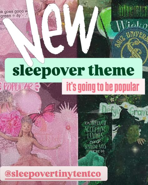 NEW SLEEPOVER THEME 💚🩷 #wicked #sleepover #slumberparty #popular #glinda #elphaba #sleepovertents #teepees #teepeesleepover #makingmemories #ict #wichitamoms #wichitaks #wichita Wicked Sleepover, Sleepover Tents, Party Sleepover, Wichita Ks, Slumber Parties, Making Memories, Bday Party, Wicked, Quick Saves