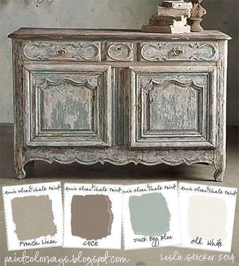 Annie Sloan Painted Furniture, Decoration Shabby, Chalk Paint Colors, Chalk Paint Projects, Annie Sloan Paints, Paint Swatches, Distressed Furniture, Chalk Paint Furniture, Furniture Finishes