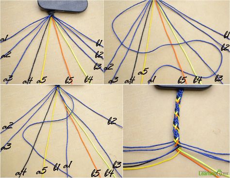 Do 10 strand braid Bracelet Guide, String Friendship Bracelets, Male Friends, Cool Jewelry, Romantic Gifts For Him, Wire Wrapping Techniques, How To Weave, Macrame Knots Pattern, String Bracelets