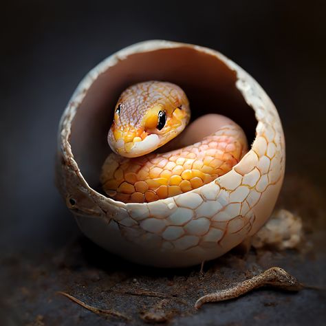 Snake Egg Drawing, Snake Hatching, Rattlesnake Eggs, Egg Eating Snake, Snake Eggs, Snake Shedding Art, Angry Snake Photography, Snake Coiled, Baby Snakes