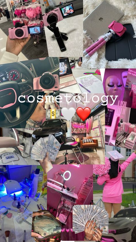 Vision Board Pictures Esthetician, Hairstylist Vision Board Ideas, Cosmotology Pictures Aesthetic, Cosmetology School Aesthetic, Cosmetologist Aesthetic, Nail Tech Aesthetic, Therapy Aesthetic, Cosmetology Career, Beauty School Cosmetology