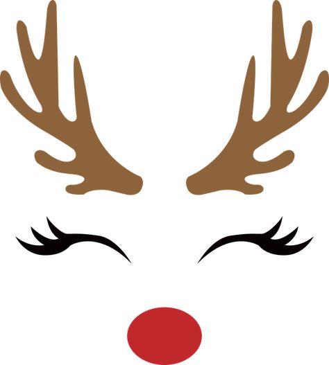 Reindeer Noses, Diy Jul, Idee Cricut, Reindeer Face, Christmas Deer, Svg Christmas, Printable Patterns, Christmas Reindeer, Silhouette Design