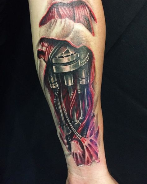 Robotic Arm Tattoo, Robot Arm Tattoo, Mechanical Sleeve Tattoo, Mechanical Arm Tattoo, Tattoo Machine Design, Tato 3d, Shoulder And Arm Tattoo, Biomechanical Tattoo Design, Robot Tattoo