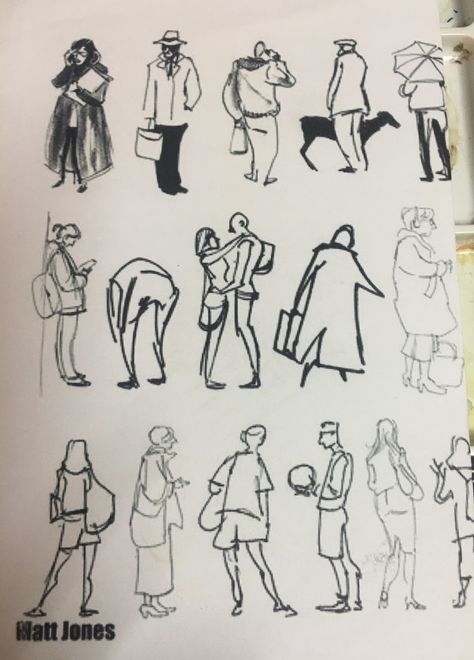 Quick People Sketches, Urban Sketching People, Sketch People, Person Outline, Landscape Design Drawings, Architecture Drawing Sketchbooks, Perspective Drawing Lessons, Silhouette Drawing, Man Sketch