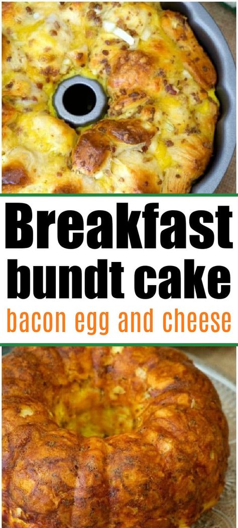 Ideas With Biscuits, Breakfast Ideas With Biscuits, Bundt Cake Breakfast, Breakfast Bundt, Beef Pares, Breakfast Bundt Cake, Bundt Pan Recipes, Eggs Cheese Breakfast, Bacon Egg Cheese