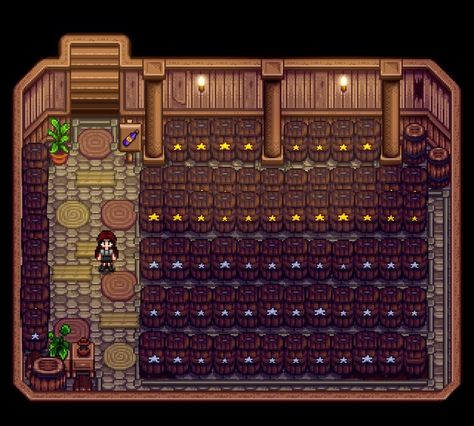 Stardew Farms, Stardew Valley Layout, Stardew Valley Tips, Stardew Valley Farms, Basement Layout, Farm Design, Stardew Valley, Basement, Layout