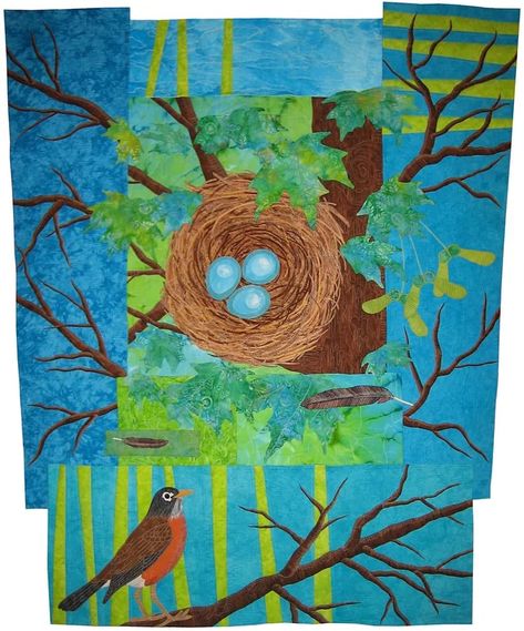 Influenced by Art: Beyond the Quilt | Quilting Arts Podcast Episode 17 Robin's Egg Blue, Quilt Magazine, Patriotic Quilts, Bird Quilt, Finding Inspiration, Fibre Art, Thread Painting, Art Quilt, Blue Quilts