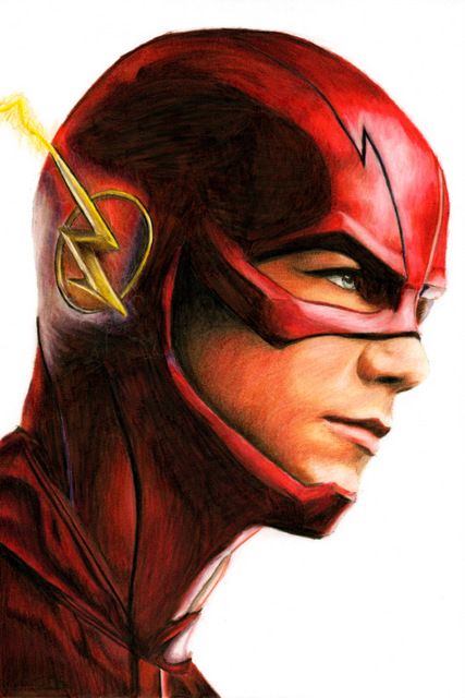 The Flash Grant Gustin CW Tv show by bclara88 Dc Comics Poster, Art Dc Comics, Comics Poster, Flash Drawing, Art Superhero, Avengers Drawings, Sistem Solar, Superhero Wall, The Flash Grant Gustin