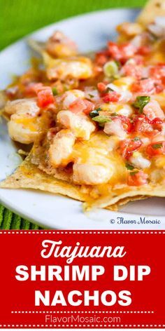 Appetizer Nachos, Nachos Appetizer, Shrimp Nachos, Nachos Recipe Easy, Authentic Mexican Recipes, Shrimp Dip, Seafood Appetizers, Nachos Recipe, Work Diy