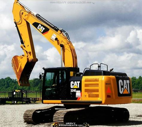 CAT 324E Trackhoe Caterpillar Bulldozer, Truk Besar, Caterpillar Equipment, Cat Excavator, Hydraulic Excavator, New Holland Tractor, Backhoe Loader, Heavy Machinery, Bookmarks Printable