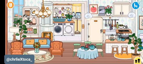 Toca World Beak Street Building, Toca Boca Beak Street Building Ideas, Neat Street Apartment Toca Boca, Toca Boca Apartment Ideas, Beak Street Building Toca Boca, Tiny Characters, Toca Ideas, Street Building, French Apartment