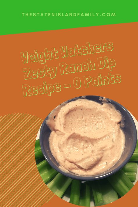 Weight Watcher Snacks, Ww Appetizers, Weight Watchers Appetizers, Ranch Dip Recipe, Keto Condiments, Zesty Ranch, Ww Freestyle Recipes, Weight Watchers Recipes With Points, Ww Snacks