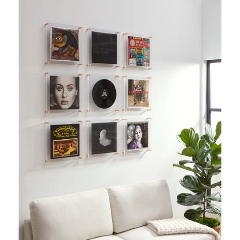 Wexel Art Record Album Frame With 12X12" Square Acrylic Mat (For Sleeve Or Vinyl) With Silver Hardware | Wayfair Special Lizzo, Lp Wall, Vinyl Setup, Beyoncé Lemonade, Record Frame, Disco Pare, Record Wall Art, Frame Circle, Pretty Homes