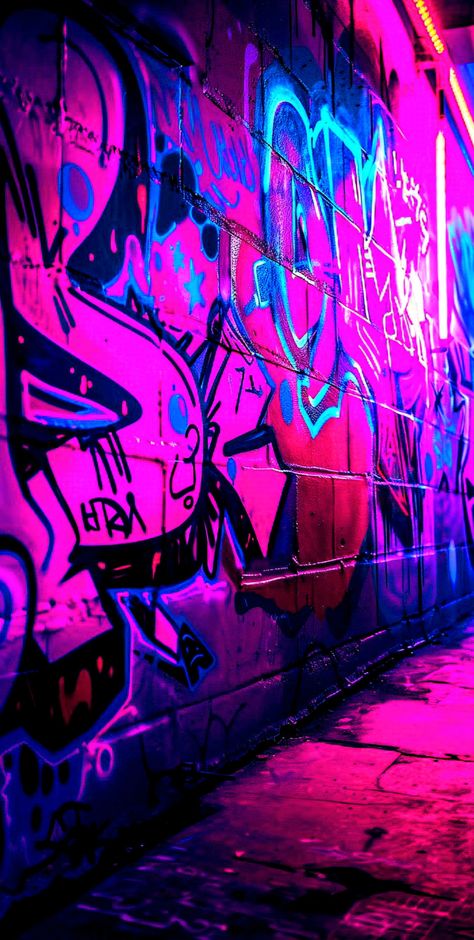 Neon Graffiti Wallpaper, Colorful Pictures Aesthetic, Neon Purple Wallpaper Aesthetic, Cyberpunk Iphone Wallpaper, Neon Purple Wallpaper, Neon Wallpaper Iphone, Neon Cyberpunk Aesthetic, Cyberpunk Background, Neon Cyberpunk