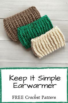 Simple Crochet Ear Warmer Free Pattern, Crochet Ribbed Ear Warmer Free Pattern, Crochet Bulky Earwarmer Pattern Free, Crochet Toddler Ear Warmer, Simple Crochet Headband, Earwarmer Crochet Pattern, Crochet Earwarmers, Crochet Ear Warmer Free Pattern, Crochet Ear Warmer Pattern