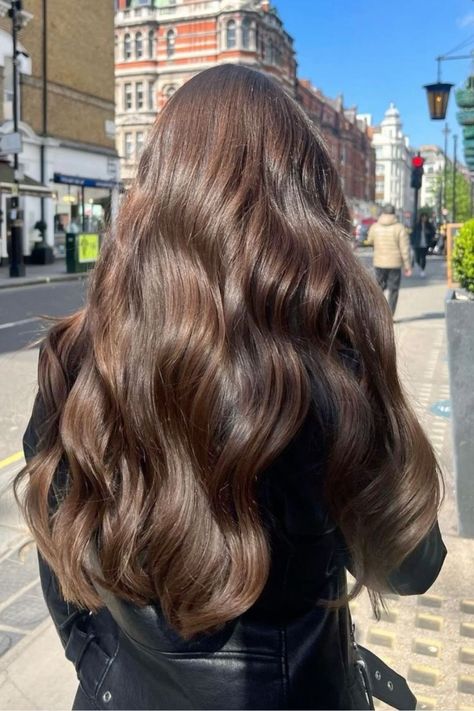 Healthy Brown Hair, Long Hair Highlights, Brunette Aesthetic, Thicker Healthier Hair, Dark Blonde Hair Color, Hair Inspiration Long, Brown Hair Inspo, Hairstyles For Layered Hair, Long Brown Hair