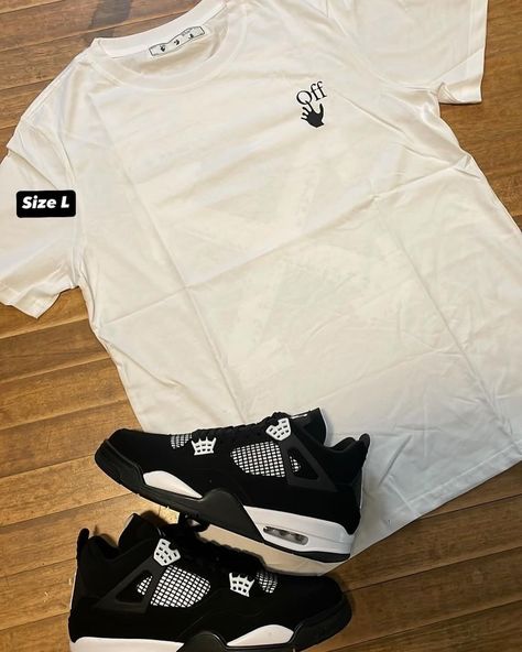 NEW IN! | COME SHOP 📦 • OFF WHITE RED ❌ TEE • JORDAN 4 THUNDER IN HAND (SHIPS 2/3 DAYS) DM ME $ READY | PIECES GO QUICK!! 5starresells | streetsagefits #explore #explorepage #reseller #reselling #resell #resellingcommunity #fashion #fitstagram #styleinspo #streetstyle Jordan 4 White Thunder Outfit, Thunder Jordan 4 Outfit, Jordan 4 Outfit Women, Jordan 4 Thunder, Thunder Outfit, Jordan 4 Outfit, Jordan 4 White, Red Tee, White Outfits