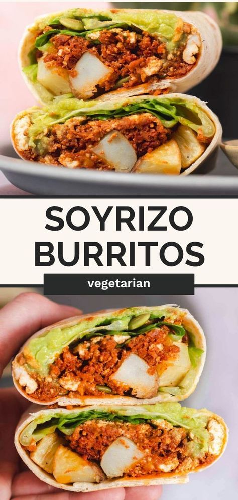 Tofu Chorizo Recipe, Soy Chorizo Recipes, Vegetarian Burritos, Trader Joes Vegetarian, Vegetarian Protein Recipes, Easy Tofu, Soy Chorizo, Trader Joes Vegan, Vegan Chorizo