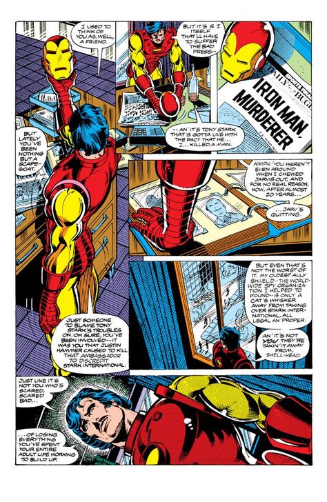 Demon In A Bottle, Iron Man Comic Art, Bob Books, Iron Man Comic, Comic Book Layout, Iron Man Avengers, Iron Man Art, Marvel Comics Superheroes, Iron Man Armor