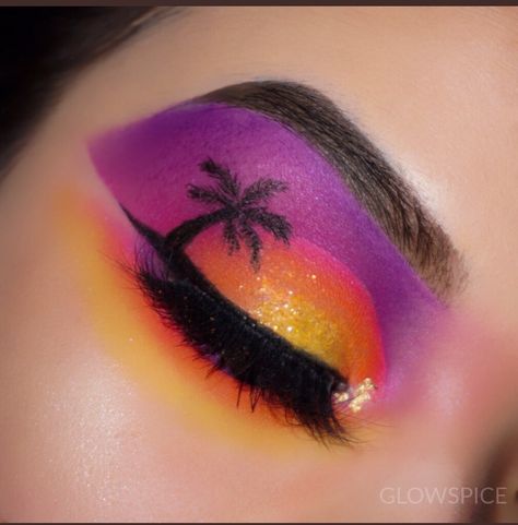 Hawaii Inspired Makeup, Luau Makeup Ideas Hawaii, Tropical Eyeshadow Looks, Hawaii Makeup Look, Hawaiian Makeup Look, Tropical Eyeshadow, Tropical Makeup Look, Hawaiian Makeup, Hawaii Makeup