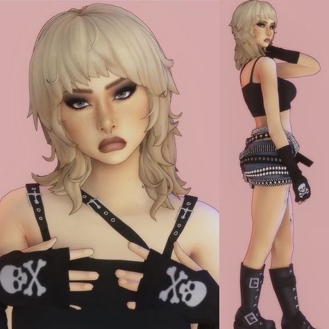 Maxis Cc Hair, The Sims 4 Cc Y2k Makeup, Y2k Sims 4 Hair Cc, Best Sims 4 Cc Hair, Sism4 Cc Hair, Grunge Sims 4 Cc Hair, Sims 4 Rockstar Gf Cc, Simsenshi Cc, Cc For Sims 4 Hair