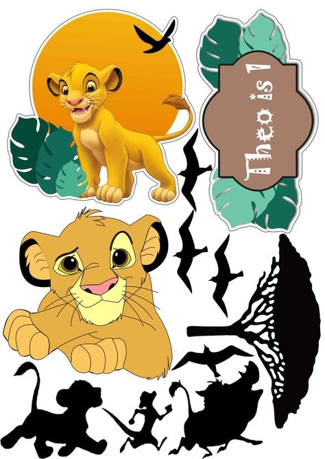 Lion King Cake Toppers Torte Re Leone, Simba Bebe, Lion King Cake, Lion King Birthday Party Ideas, Spiderman Cake Topper, Elephant Baby Shower Cake, Lion King Party, Photo Cake Topper, Lion King Baby Shower