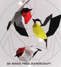 3D Birds Free Papercraft | Free download 3d Bird Template Printable Free Pattern, Free Papercraft Templates, Papercraft Templates Free Downloads, Papercraft Animals, Bird Activities, 3d Templates, Papercraft Download, Bird Template, 3d Paper Art