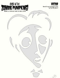 Victor from corpse bride pumpkin pattern Emily Corpse Bride Pumpkin, Corpse Bride Pumpkin Stencil, Victor From Corpse Bride, Corpse Bride Pumpkin, Pumpkin Carving Stencil, Zombie Pumpkins, Halloween Pumpkin Stencils, Emily Corpse Bride, Cute Pumpkin Carving