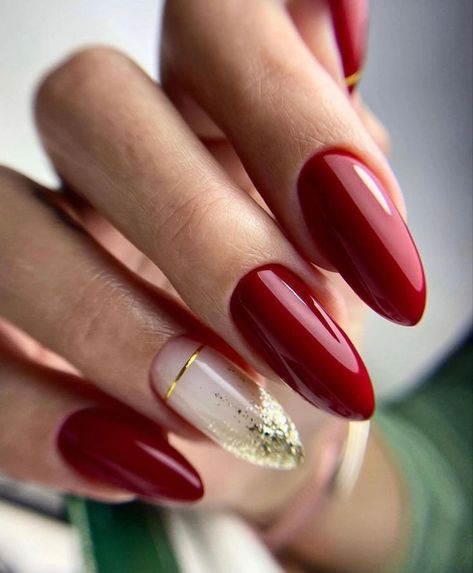 Red Nail Trends for Winter 2023-2024: Unveiling the Hottest 20 Ideas Red And Black And Gold Nails, Red Gold Nails Design, Diwali Nails, Nails Red And Gold, Red Nails With Gold, Maroon Nail Art, Maroon Nail Designs, Maroon Nails, Manicure Nail Designs