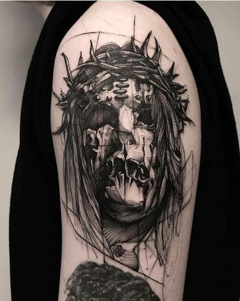 Slipknot Tattoo, Gotik Tattoo, Satanic Tattoos, Shadow Tattoo, Skull Sleeve Tattoos, Evil Tattoos, Tattoo Background, Demon Tattoo, Wicked Tattoos