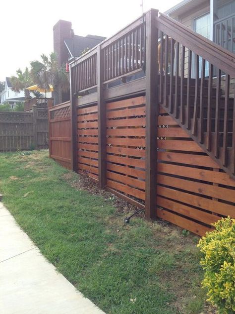 (33+) DIY Deck Railing Ideas & Designs That Are Sure to Inspire You #homedecor #HomeDecorIdeas #BackyardIdeas #DiyHomeDecor #DreamHomeDecor #Deck #Railing #deckrailing #deckrailingideas #deckrailingdesign #patioideas #Patio Porch Skirting, Reling Design, Deck Skirting Ideas, Under Deck Storage, Skirting Ideas, Deck Skirting, Deck Railing Design, Under Decks, Small Deck