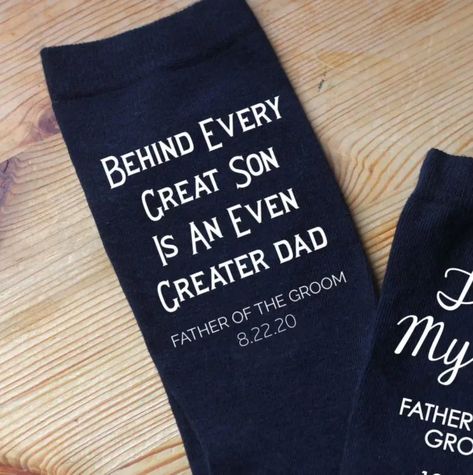 Father Of The Groom Gift, Groom Socks, Father Of The Groom, Wedding Socks, Personalized Socks, Best Wedding Gifts, Groomsmen Gifts, The Wedding Date, Bride Gift