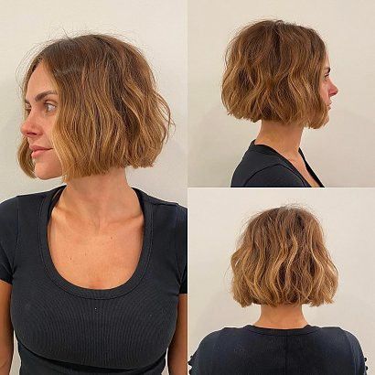 Chin Length Haircuts, Short Ombre Hair, Wavy Haircuts, Chin Length Hair, Short Wavy Hair, Penteado Cabelo Curto, Mid Length Hair, Hair Envy, Short Bob Hairstyles