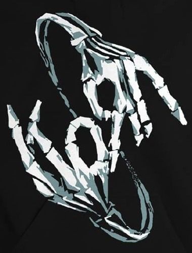 Korn Poster, Black And White, White, Black