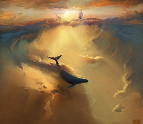 معرض فني, الفن الرقمي, Whale Art, Kunst Inspiration, A Whale, Art Et Illustration, Matte Painting, Digital Art Illustration, Arte Fantasy