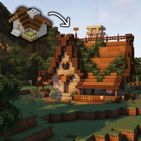 One of the taiga village revamp builds! What do you think? Spruce Village Minecraft Ideas, Spruce Base Minecraft, Minecraft House Ideas Spruce, Spruce Village Revamp Minecraft, Minecraft Taiga Base, Spruce Village Minecraft, Minecraft Spruce Village, Minecraft Taiga Village, Minecraft Mountain Village