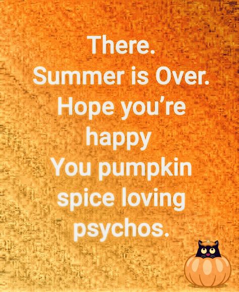 Pumpkin Meme, Pumpkin Spice Quotes, Cold Weather Funny, End Of Summer Quotes, Summer Quotes, Retro Humor, Friends Are Like, Halloween Funny, Pumpkin Spice