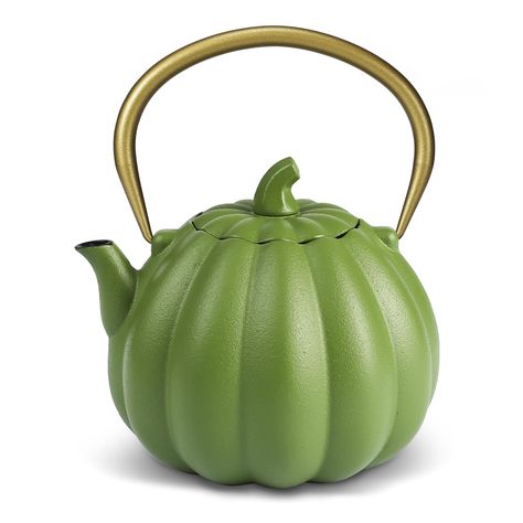 PRICES MAY VARY. 【Teapot from Nature】VICSKY pumpkin cast iron teapot, the design is inspired by the shape of a real pumpkin, with a cute shape. It's a teapot as well as a decoration! Bring them home for your Halloween 【Ancient Casting Craft】The pumpkin teapot adopts an ancient casting process, compared to traditional cast iron teapots, we use a thicker iron layer, and use a full enamel coating, which makes it stronger and safer! 【40oz/1200ml】This is a good size for tea lovers! This makes it perf Halloween Teapot, Pumpkin Teapot, Tea Kettle Stovetop, Cast Iron Teapot, Iron Teapot, Pumpkin Tea, Cute Teapot, Cast Iron Tea Pot, Tea Sampler