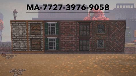 Acnh Garage Design, Acnh Wall Code, Colin Crossing, Hogwarts Room, Motif Acnl, Old Brick Wall, Animal Crossing Wild World, Qr Codes Animal Crossing, Bar Designs