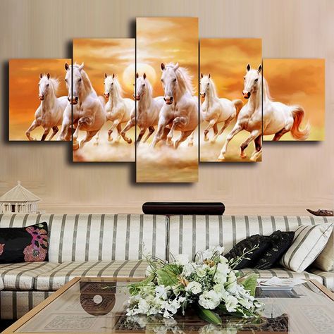 Wooden Home Decor, Running Horse, Wooden Home, Framed Wall, Framed Wall Art, Canvas Wall, Canvas Wall Art, Running, Wall Art