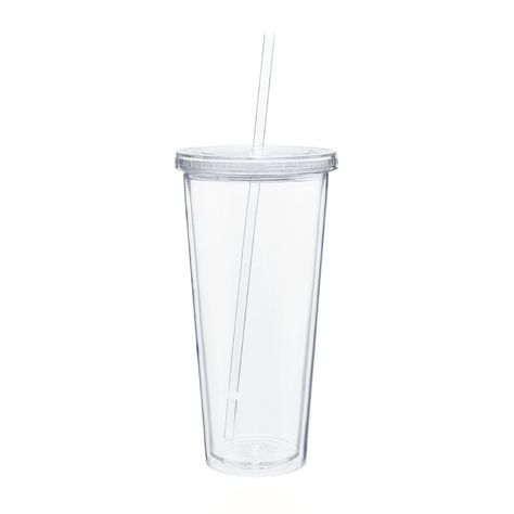 PRICES MAY VARY. These Colorful Tumblers are great for the daily use of all your cold beverage needs. BPA Free Acrylic Construction of Cup Housing and Screw on Lid, with rubber gasket seal. Double wall insulation keeps your cold drink while minimizing condensation "sweat" on the outside of the cup. Reusable straw & stopper included, tumbler lid will accept standard 8mm. size straws. Hand wash. Not for microwave or freeezer use. 20oz. Capacity, Acrylic Tumblers with plastic Straw. BPA Free Drink Tumbler, Starbucks Sizes, Dark Home Decor, Double Wall Tumblers, Drinks Tumbler, Dark Home, Acrylic Tumblers, Plastic Tumblers, Glass Water Bottle