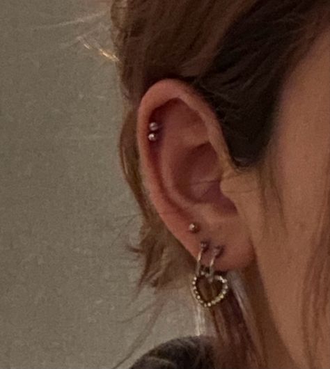 Snakebite Ear Piercing, Piercing Inspo Silver, Snake Bite Ear Piercing, Snake Bite Piercing Ear, Ear Piercing Chart, Snake Bite Piercing, Ear Piercings Chart, Piercing Chart, Earring Inspo