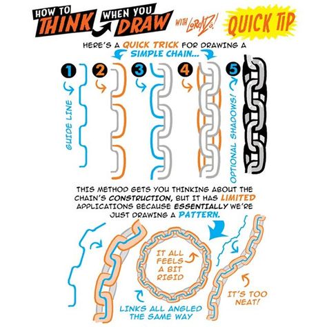 How to THINK when you draw CHAINS QUICK TIP! Want EVERY TUTORIAL I’ve EVER DONE for FREE?! I've posted them all up in an ENDLESS FREE… How To Draw Chains, Procreate Practice, Etherington Brothers, Chain Tattoo, Comic Tutorial, How To Think, Concept Art Drawing, Random Art, Graffiti Lettering