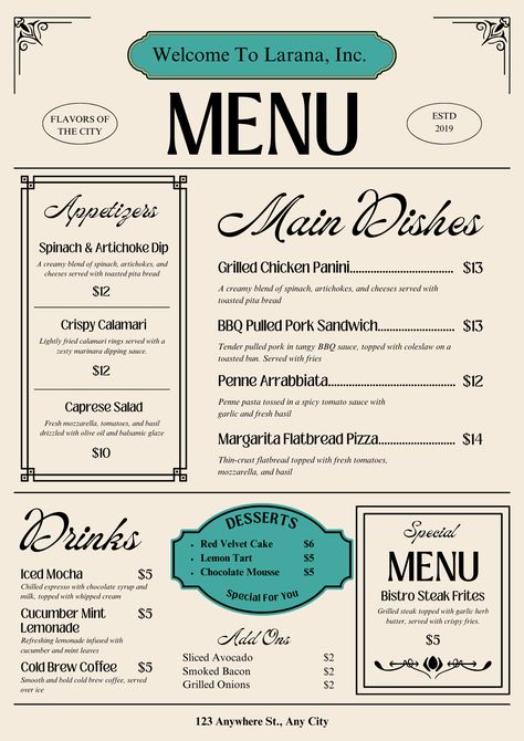 Steak House Menu, Menu Design Layout, Chicken Panini, Bbq Pulled Pork Sandwiches, Digital Typography, Bistro Menu, Menu Design Inspiration, Tangy Bbq Sauce, Bakery Menu