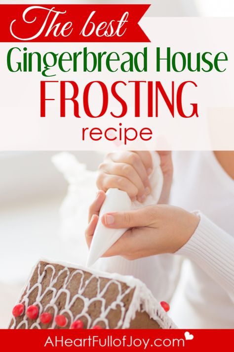 Gingerbread House Frosting, The Best Gingerbread House, Best Gingerbread House, Gingerbread Frosting, Graham Cracker Gingerbread, Gingerbread House Icing, Graham Cracker House, Best Frosting, Gingerbread Icing