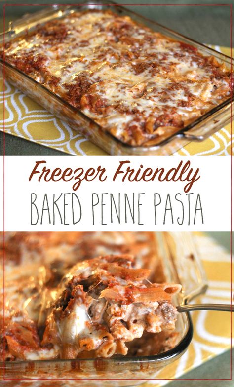 Baked Penne Pasta Recipes, Ration Recipes, Pasta Recipe Easy, Penne Pasta Recipe, Baked Penne Pasta, Penne Pasta Recipes, Freezer Dinners, Baked Penne, Pastas Recipes