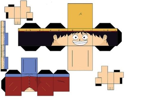 monkey-d-luffy-01 Paper Toys Diy, Anime Paper, Paper Toys Template, Dollhouse Printables, Paper Doll Template, Papercraft Templates, Paper Toy, Anime Crafts, 3d Paper Crafts